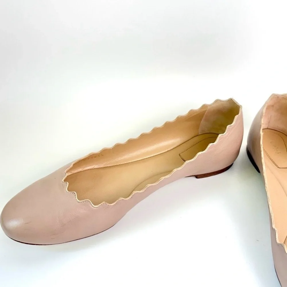 Chloe Lauren Ballerina Flats in Beige “Pink Tea” Size 39  8 1/2 - Picture 13 of 13